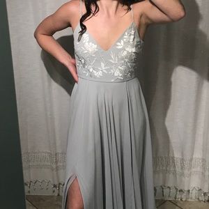 BHLDN Sadia Embroidered Maxi Dress